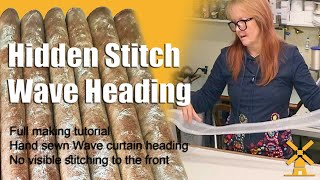 Hidden Stitch Wave Heading For Lined Curtains [upl. by Crudden835]