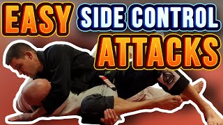 Try these EASY Side Control Attacks—Arm Bars Americana Arm Crush  StepOver Choke Canto Choke [upl. by Sharl757]