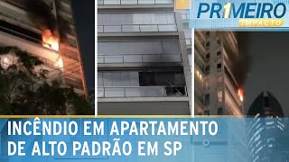 Incêndio atinge apartamento de alto padrão no Itaim Bibi em SP  Primeiro Impacto 051124 [upl. by Radnaskela]