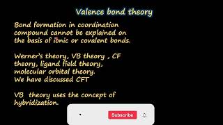 bonding in coordination compoundsVB theoryoctahedral complexesdiamagnetic compouds [upl. by Linker]