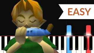 Title Theme  The Legend of Zelda Ocarina of Time EASY Piano Tutorial [upl. by Asilej]