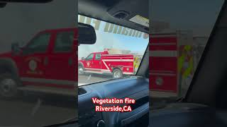 Small Vegetation Fire off Alessandro Blvd riversidecalifornia fire californiawildfires code3 [upl. by Burley]