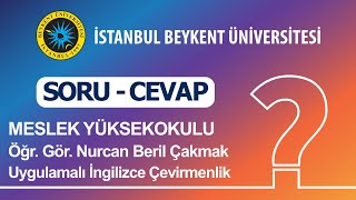 Öğr Gör Nurcan Beril Çakmak  Uygulamalı İngilizce Çevirmenlik [upl. by Kletter734]