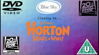 Closing to Horton Hears a Who 2008 UK DVD [upl. by Nitsirt]