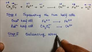 ion electron method  Vishal Rahal  redox reactions  balancing [upl. by Eednahs]