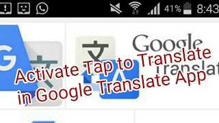 How To Activate Tap to Translate in Google Translate App for Android [upl. by Cowie924]