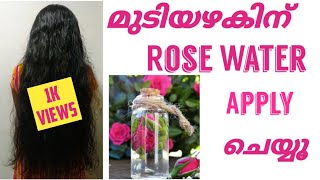 Rose water benifits for Hair Malayalam  Rose water for Hair Rose water  Aamis Likes [upl. by Iphagenia]