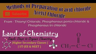 Methods of Preparation of Acyl Halide  Acetyl Chloride from Acetic Acid  SOCl2 PCl5  PCl3 [upl. by Uball472]