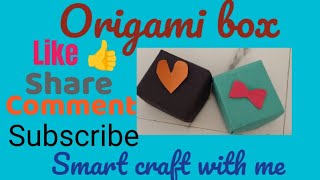 how to make a paper boxdiy origami boxpaper gift boxviralshortssmart craft with me [upl. by Hedveh]