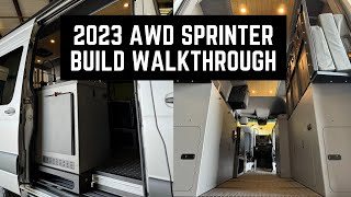 2023 AWD Mercedes Sprinter Van Build Walkthrough [upl. by Rosenblatt]