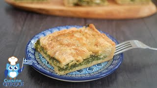 SPANAKOPITA  tourte épinards et feta  Cuisine à la grecque [upl. by Gatias]