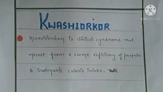 Kwashiorkor definition Explaination in hindi  Bsc nursing [upl. by Norrej]