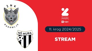 ŽNK Radomlje Medex  ŽNK Mura Nona  11 krog ŽNL Triglav  Stream [upl. by Anana]