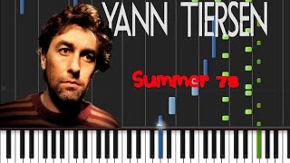 Yann Tiersen  Summer 78 Synthesia Tutorial [upl. by Relluf]