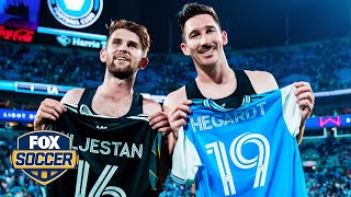 Sacha Kljestan and Chris Hegardt on jersey swap 12 years after hospital visit  FOX SOCCER [upl. by Ahtibat]