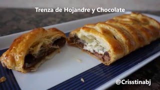 Trenza de hojaldre y chocolate fácil [upl. by Ellivro]