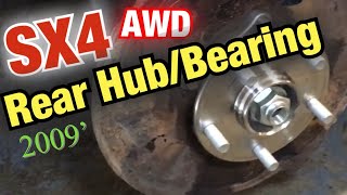 Suzuki SX4 AWD Rear Wheel Hub  Bearing Replacement [upl. by Henke902]