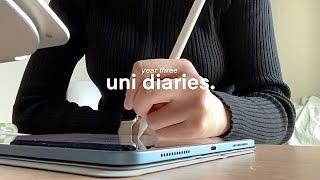 📂uni diarieslate to class grocery shopping study vlog morning routine homebody vlog [upl. by Nipsirc680]