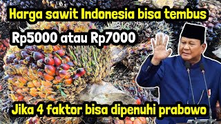 Harga sawit indonesia bisa Rp5000 lebih jika 4 faktor ini bisa di penuhi prabowo [upl. by Jaquelyn777]