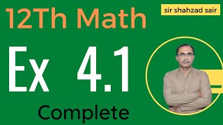 FSC Math Part 2 Chapter 4  Exercise 41 Introduction To Analytic Geometry  12Th Class Math [upl. by Stelle126]