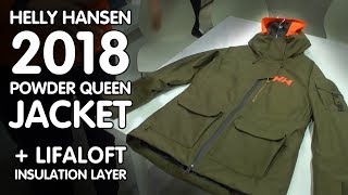 PREVIEW Helly Hansen 2018 POWDER QUEEN Jacket amp LIFALOFT Insulation Layer [upl. by Hepsiba953]