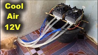 How To Make Air Conditioner With Peltier 100 Watt 12 Volts [upl. by Ireg448]