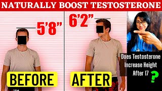 HEIGHT INCREASE AFTER 17 👉 TESTOSTERONE se  Naturally Boost Testosterone Level for Height Growth [upl. by Kokaras]