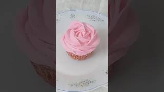 Beautiful pink Rossetti cupcake decoration shortsfeed [upl. by Row]