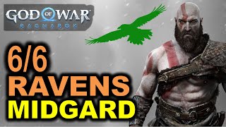 Midgard All Odins Ravens Locations  God of War Ragnarok [upl. by Inahs]