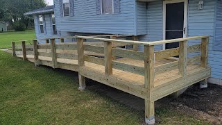 Build A Handicap Access Wheelchair Ramp  Start To Finish [upl. by Modeerf43]