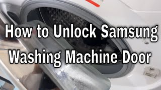 How to Unlock Samsung Washing Machine Door [upl. by Eidnac957]