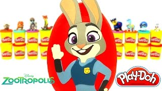 Huevo Sorpresa Gigante de Zootopia de Judy Hopps en Español Plastilina Play Doh [upl. by Harad890]