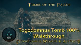 Assassin Creed Valhalla  Togodomnus Tomb 100 Walkthrough  Tombs of the Fallen [upl. by Nyladgam]