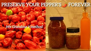 How to prep amp store Habanero amp scotch bonnet peppers to last A longer time Nellysville [upl. by Munt]