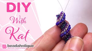 How to Tie off and Add More Thread in Cellini Spiral [upl. by Aman]