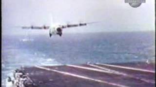 USS Forrestal C130 Hercules Carrier Landing Trials [upl. by Spiros]