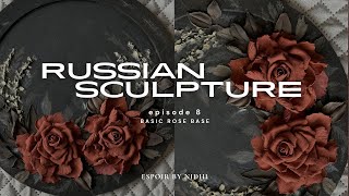 How to make the most basic Russian Sculpture Rose  Sculpture painting easy [upl. by Gordon540]