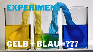 Gelb  Blau  Grün  Farben mischen mit Kapillarkraft [upl. by Naxela791]