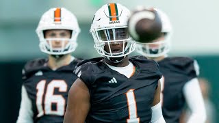 Miami Football 2024 Spring Highlights  Interviews [upl. by Aneeled]