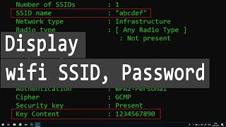 How to get WIFI SSID and Password in Windows 10 Laptop Computer using Command Prompt [upl. by Khalid]