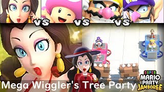 Super Mario Party Jamboree Pauline vs Toadette vs Wario vs Waluigi in Mega Wigglers Tree Party [upl. by Zeidman534]