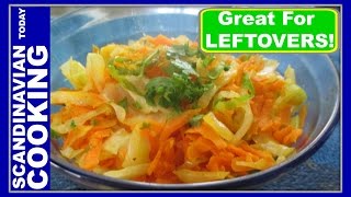 How To Make Danish Sauteed Shredded Cabbage and Carrots ♥ Kogt revet hvidkål og gulerødder [upl. by Weisbrodt]