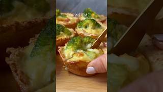 CANASTITAS de BRÓCOLI y QUESO🧀🥦 recetassaludables recetasfáciles comidasaludable receta rico [upl. by Egedan]