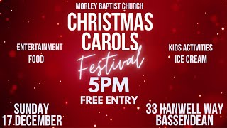 Morley Baptist Church  Carols Festival  Livestream [upl. by Yulma390]