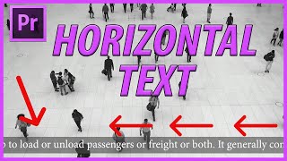 How to Create a Text Crawl in Premiere Pro CC [upl. by Eeimaj]