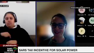 SARS tax incentive for solar power [upl. by Htebaras]