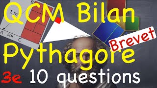 QCM BILAN PYTHAGORE  10 questions  Niveau Brevet  Troisième [upl. by Canada]