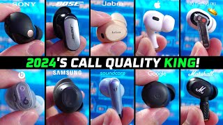 2024 BEST Earbuds for Call Quality 👑 Tested in NOISY Public Place Updated [upl. by Ahens]