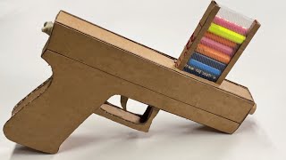 CÓMO HACER UNA PISTOLA DE CARTÓN HOW TO MAKE A CARDBOARD GUN 段ボール銃の作り方 [upl. by Hess]