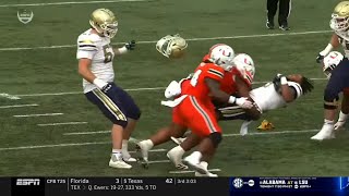 Miami gets called for facemask and targeting on brutal hit vs Georgia Tech [upl. by Fasano]